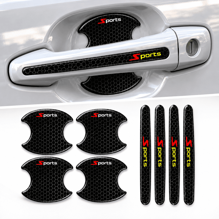 Carbon Fiber 8-Piece Door Handle Sticker 2 - Toyota